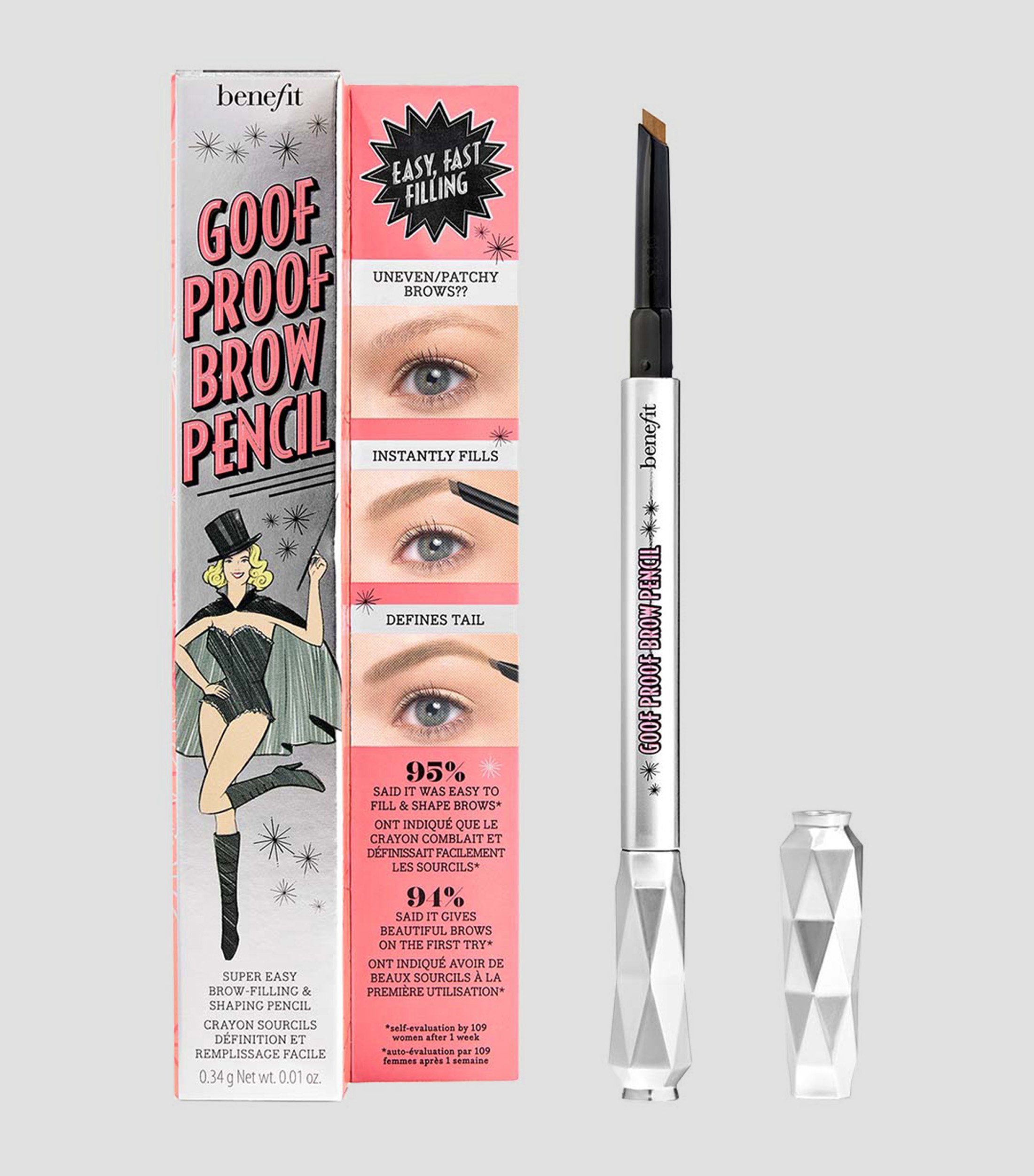 Lápiz delineador para cejas Goof Proof Brow Pencil Warm Golden Blonde, 0.34 gr